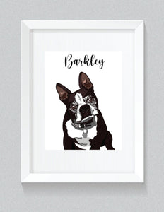 Pet Illustration/Custom pet portrait/Pet gift/Custom portrait/pet illustration portrait/Digital Pet Illustration/Pet illustration print