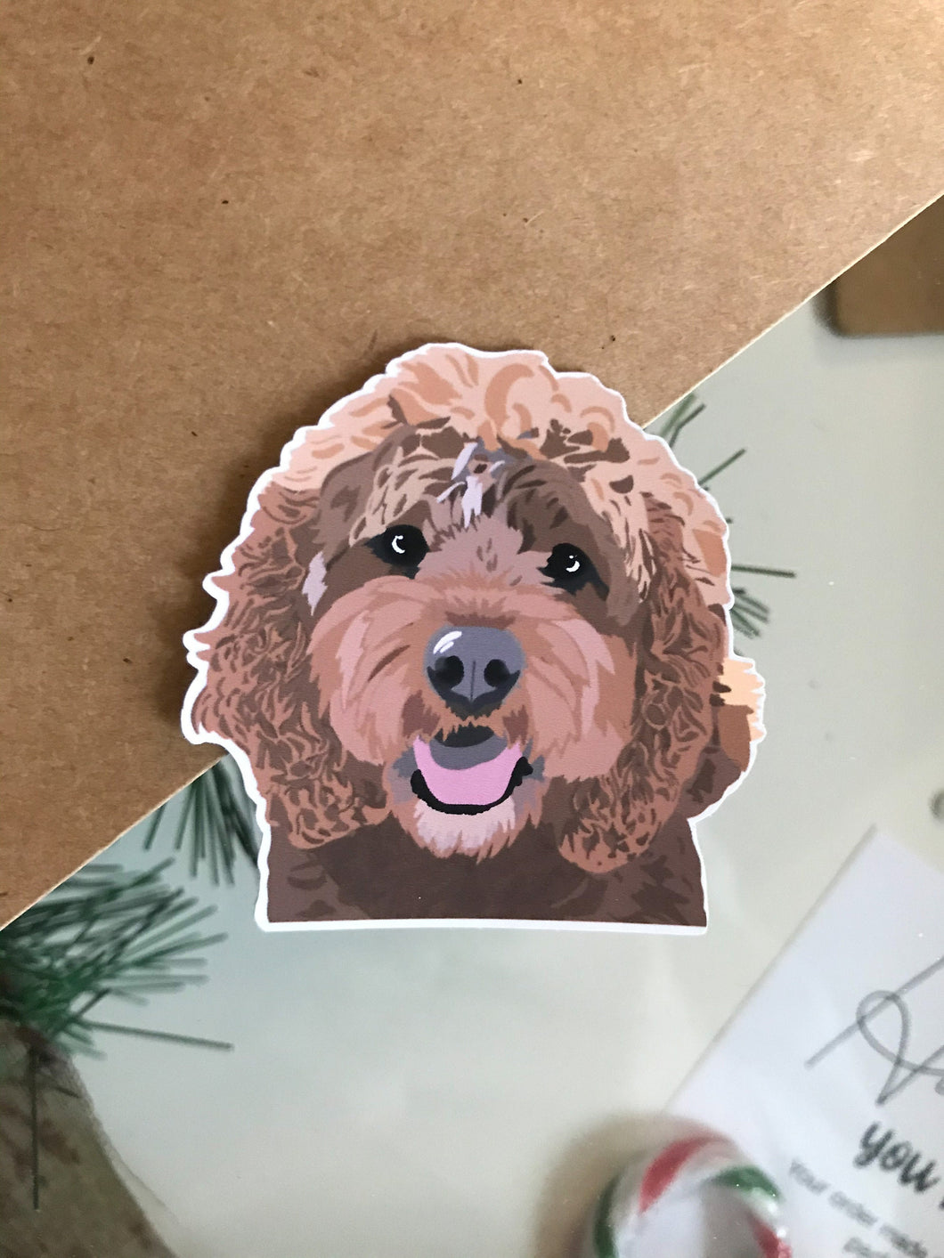Cockapoo Sticker/Vinyl Sticker/Laptop Sticker/Water bottle sticker/Mug Sticker/Notebook Sticker/Dog lover sticker