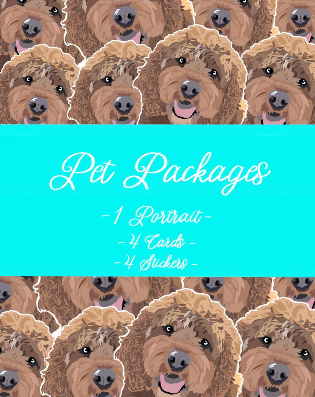 Pet Package/Custom Pet Portrait/Custom Card/Custom pet sticker