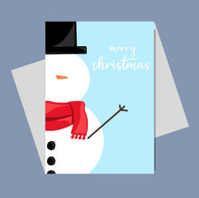 Load image into Gallery viewer, Snowman Christmas Card/Christmas Cards/Merry Christmas
