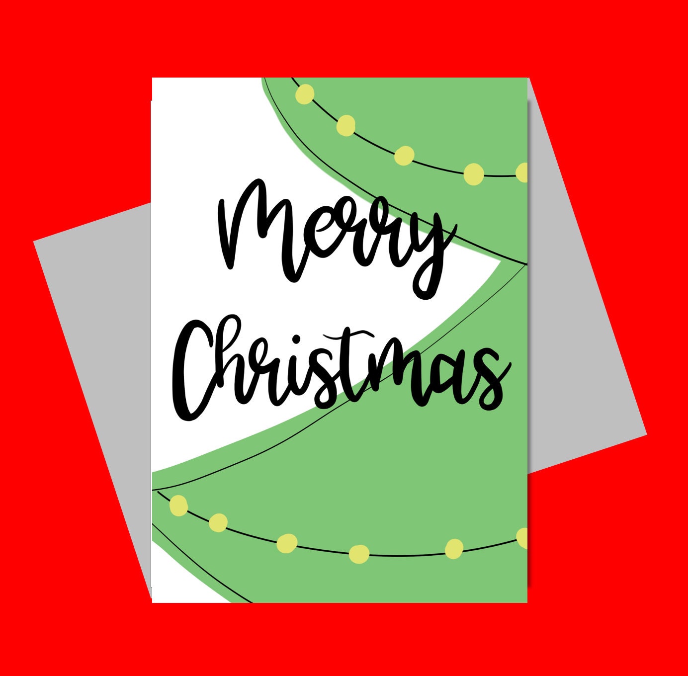 Christmas Tree Card/Christmas Card/Local Canadian Card/Merry Christmas