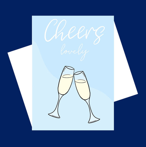 Engagement Card/Cheers Card/Champagne card/Congratulations