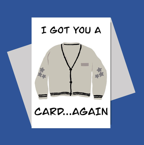 Cardigan Card/Birthday card/Taylor Swift cardigan/Funny birthday card