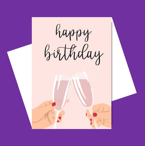 Birthday card/Friend card/Wine lover card/Funny birthday card